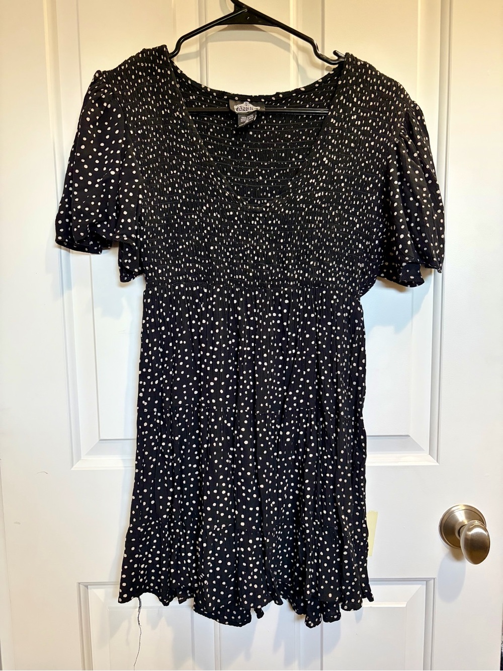 Angie Black Polka Dot Short Dress